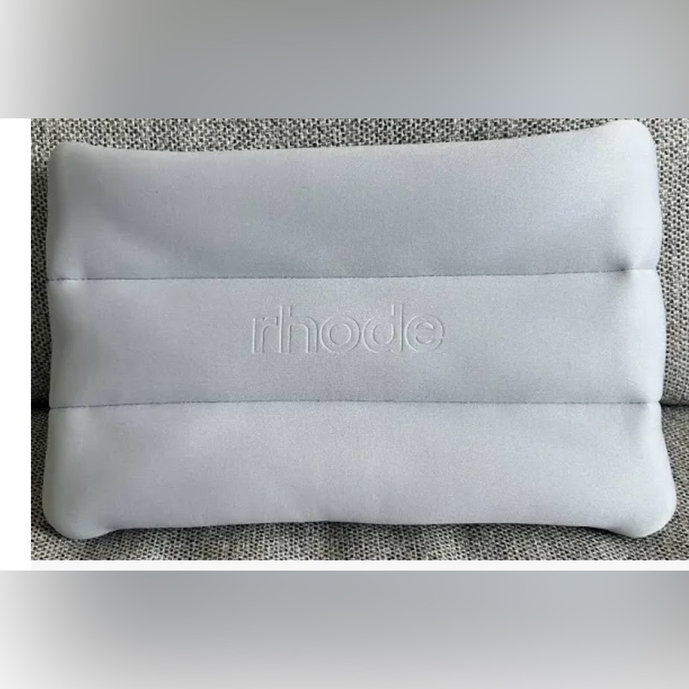 Rhode Skin Soft Gray Zippered Pouch